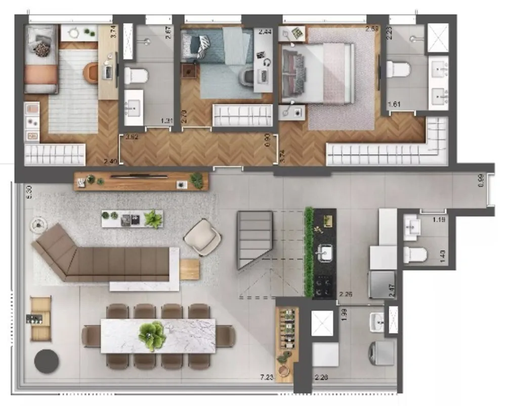 Apartamento, 3 quartos, 111 m² - Foto 1