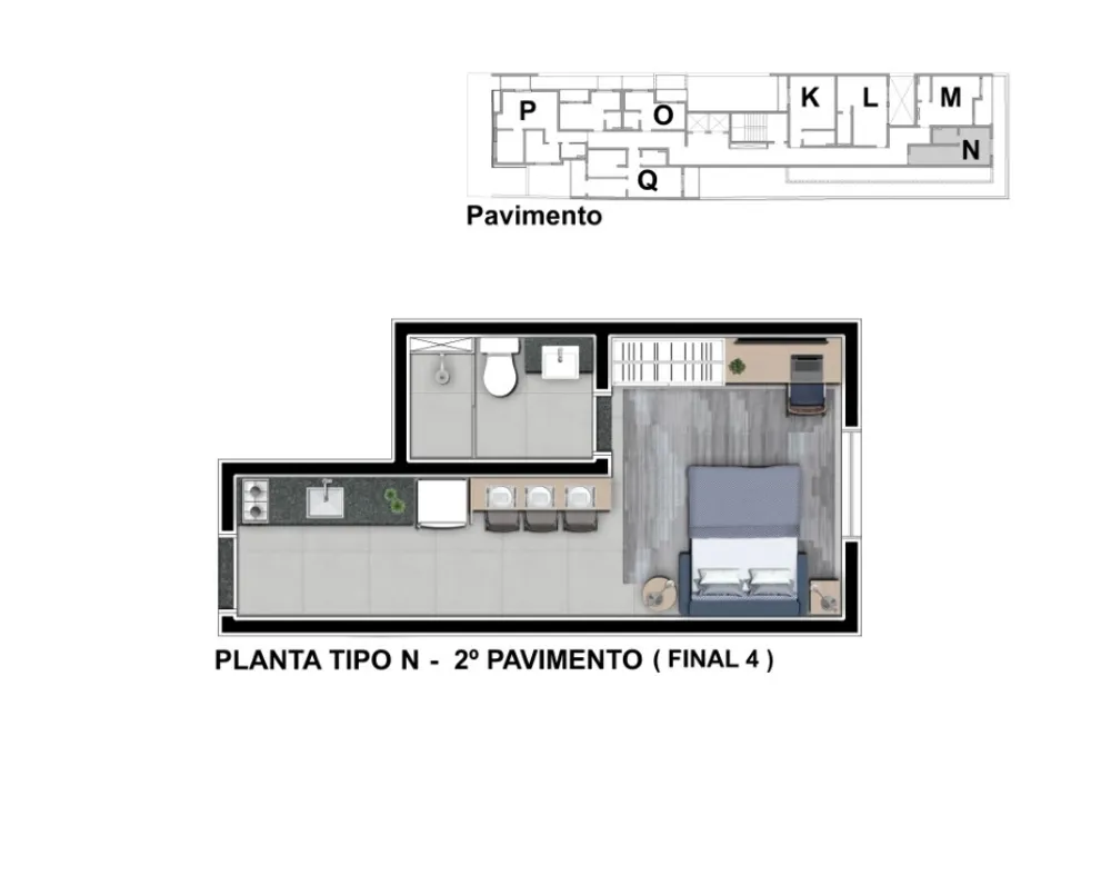 Apartamento, 1 quarto, 33 m² - Foto 6