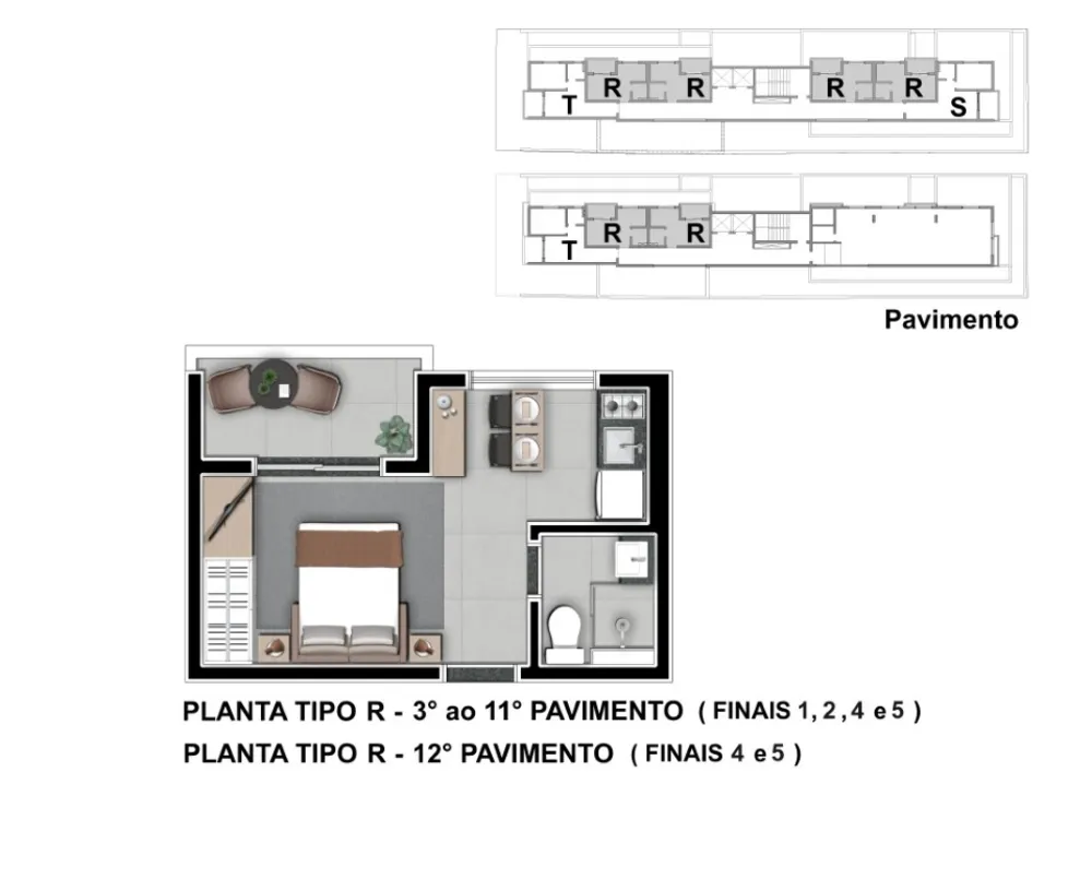 Apartamento, 1 quarto, 33 m² - Foto 8