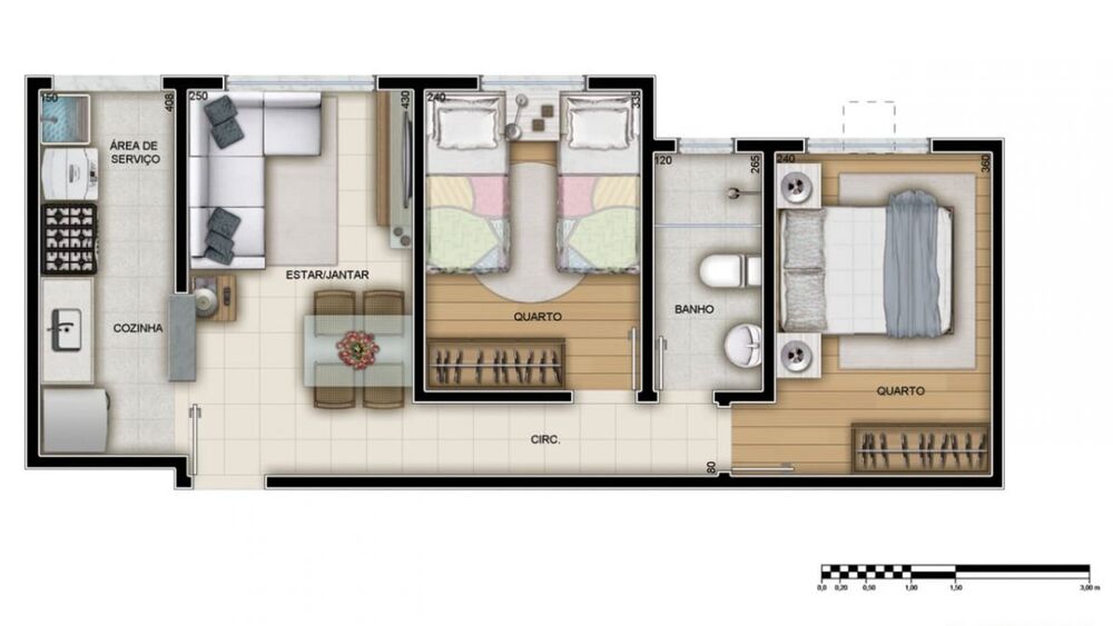 Apartamento, 2 quartos - Foto 1