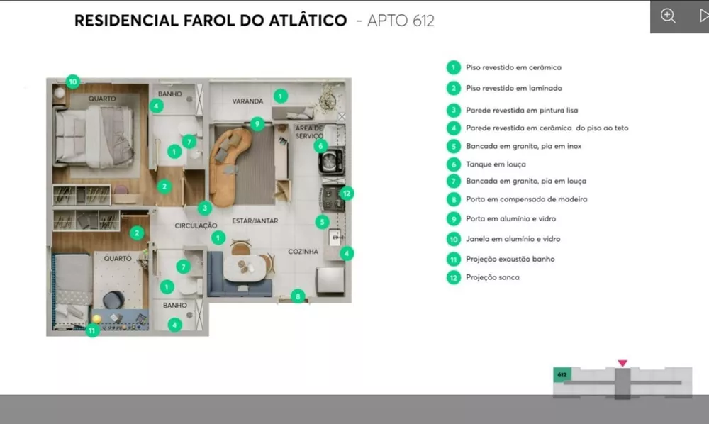Apartamento, 2 quartos, 45 m² - Foto 3