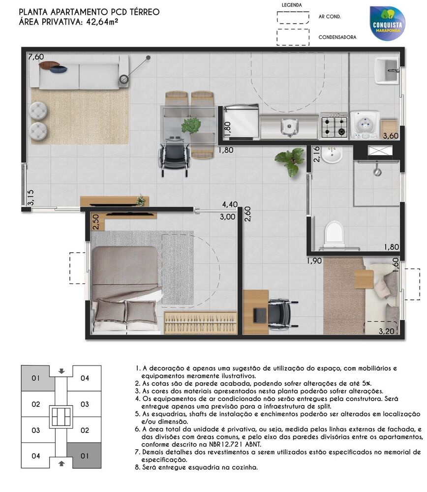 Apartamento à venda com 2 quartos, 42m² - Foto 14
