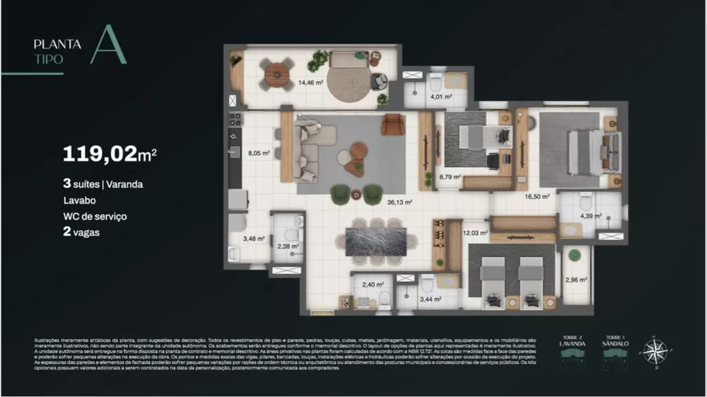 Apartamento, 3 quartos, 64 m² - Foto 3
