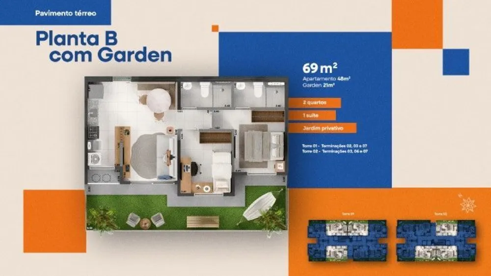 Apartamento, 2 quartos, 50 m² - Foto 1