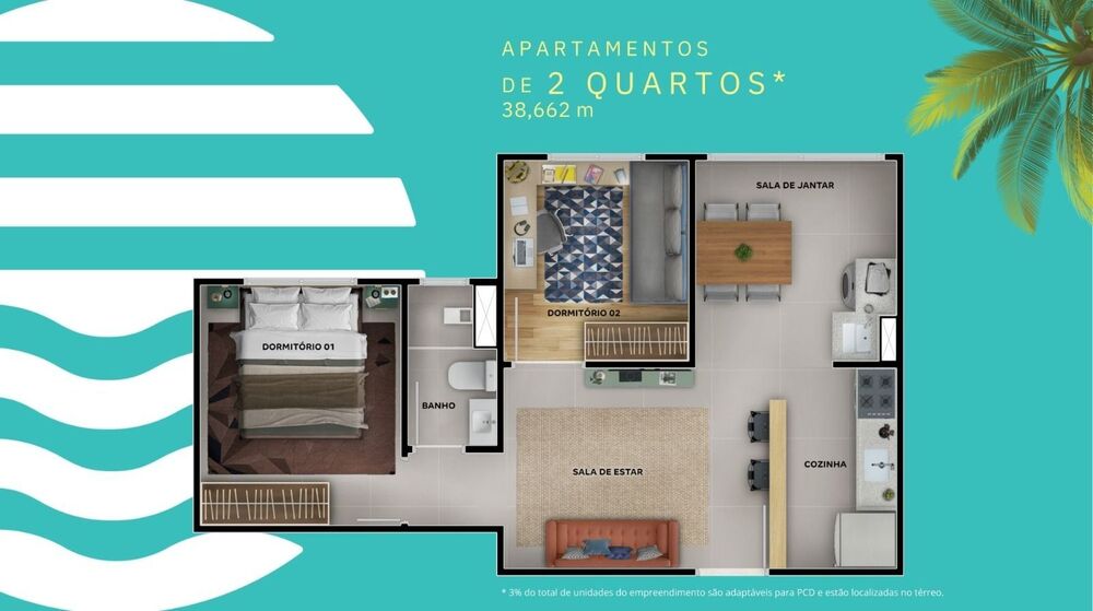 Apartamento, 2 quartos, 38 m² - Foto 24