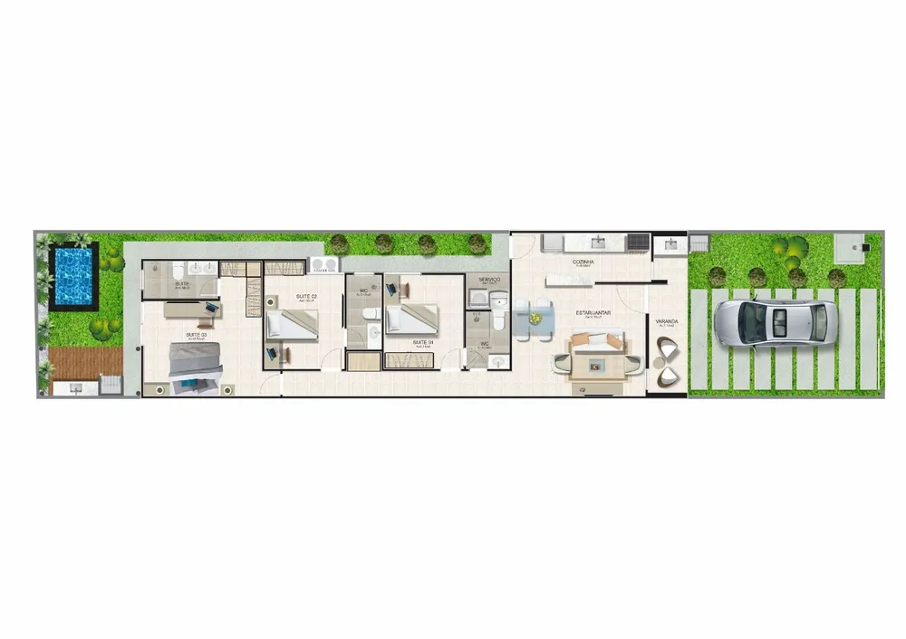 Casa, 3 quartos, 99 m² - Foto 1