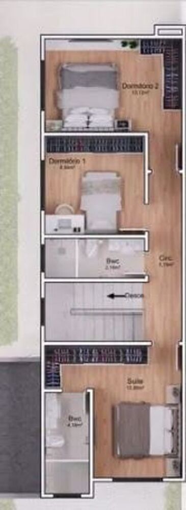 Sobrado, 3 quartos, 133 m² - Foto 1