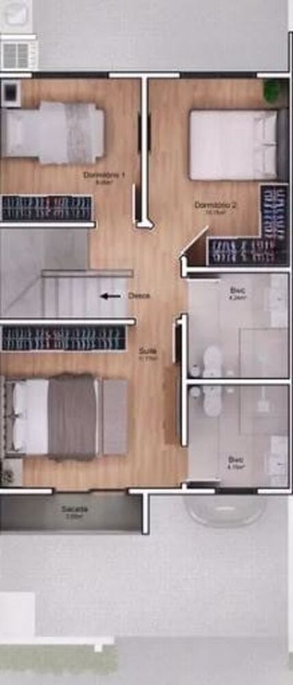 Sobrado, 3 quartos, 103 m² - Foto 3