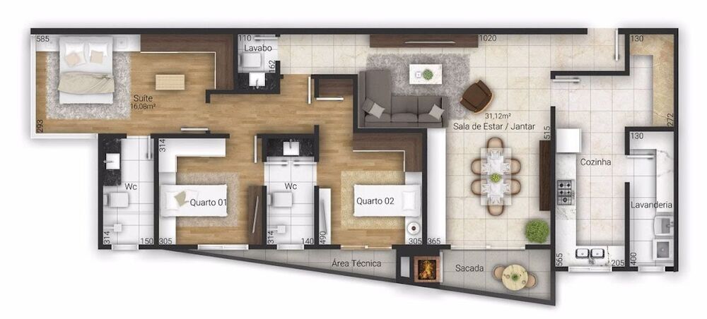 Apartamento à venda com 2 quartos, 72m² - Foto 8