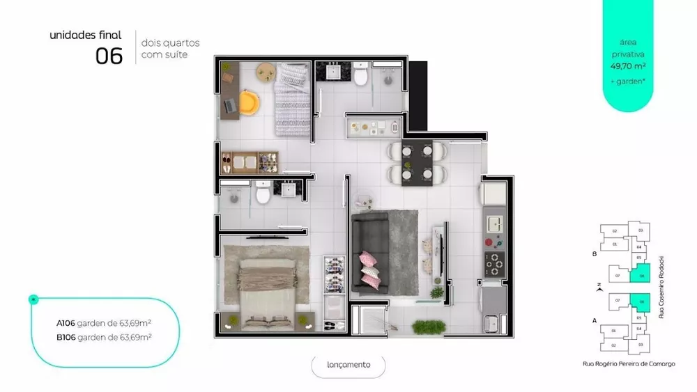 Apartamento, 2 quartos, 57 m² - Foto 1