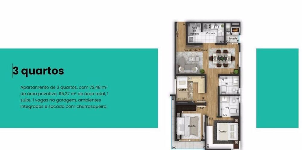 Apartamento, 3 quartos, 115 m² - Foto 3