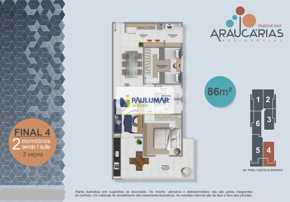 Apartamento, 2 quartos, 69 m² - Foto 6