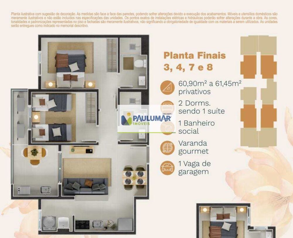 Apartamento, 2 quartos, 61 m² - Foto 7