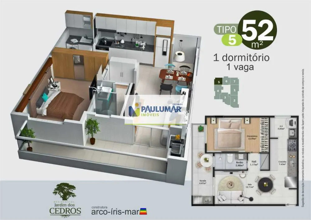 Apartamento, 1 quarto, 51 m² - Foto 4