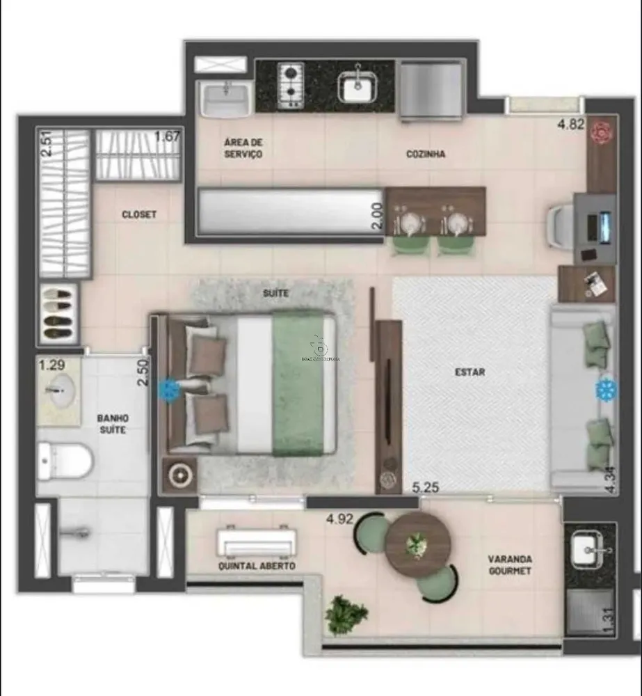 Apartamento, 1 quarto, 47 m² - Foto 10