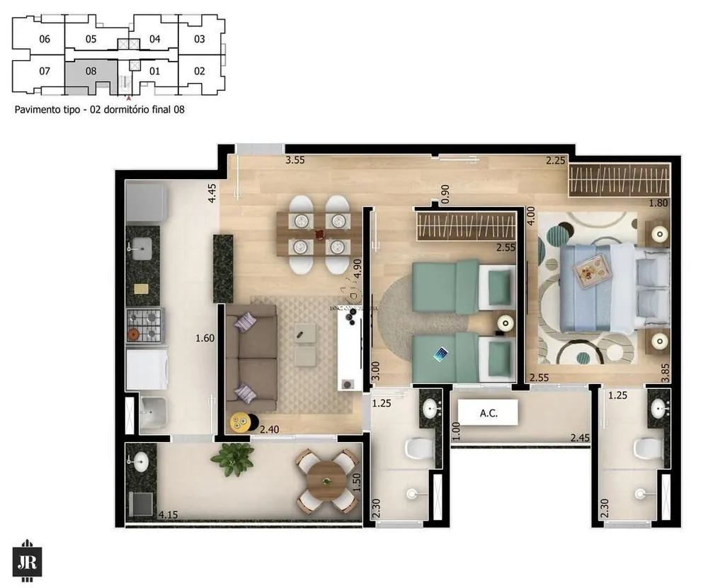 Apartamento, 2 quartos, 54 m² - Foto 10
