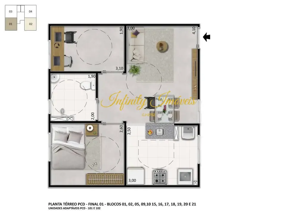 Apartamento, 2 quartos, 43 m² - Foto 28
