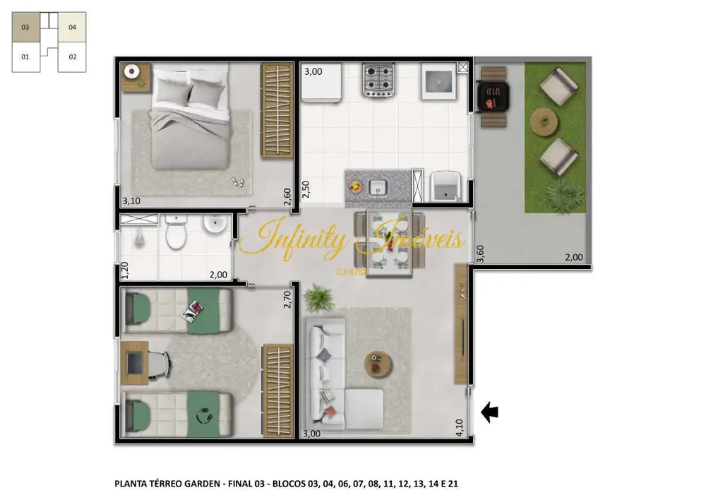 Apartamento, 2 quartos, 43 m² - Foto 29