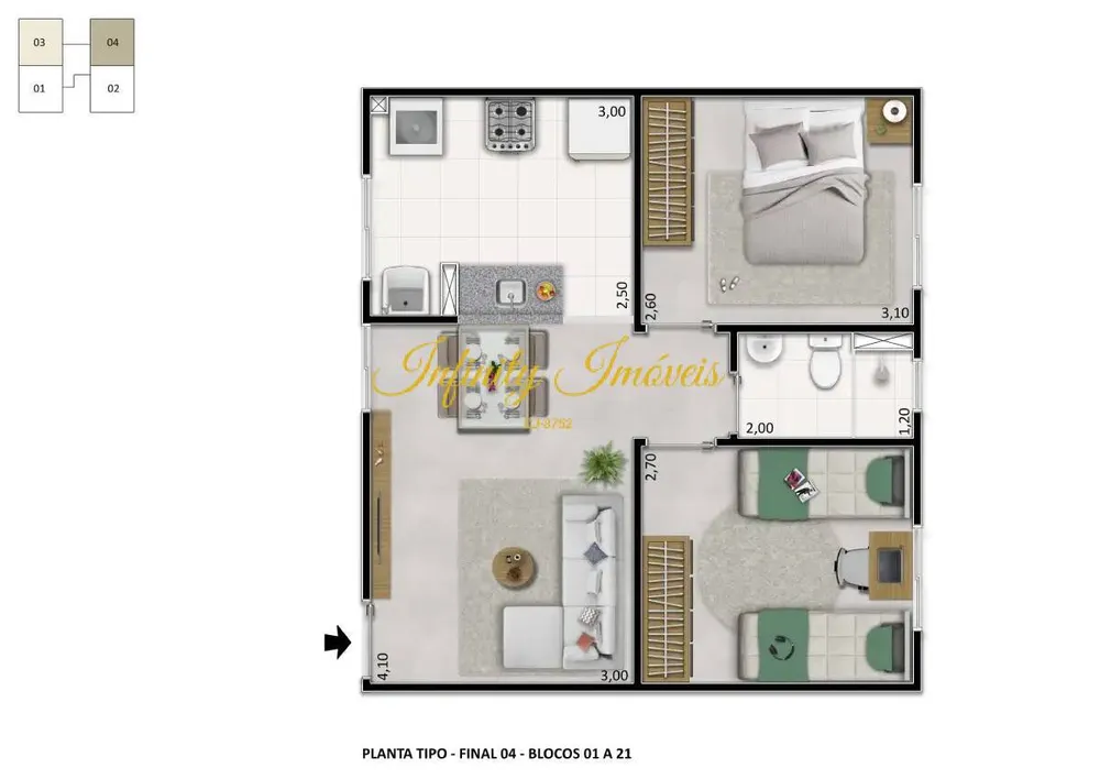 Apartamento, 2 quartos, 43 m² - Foto 25