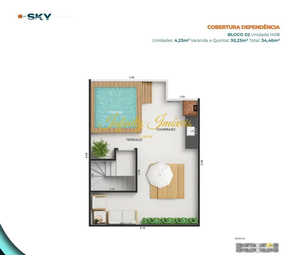 Cobertura, 2 quartos, 103 m² - Foto 24
