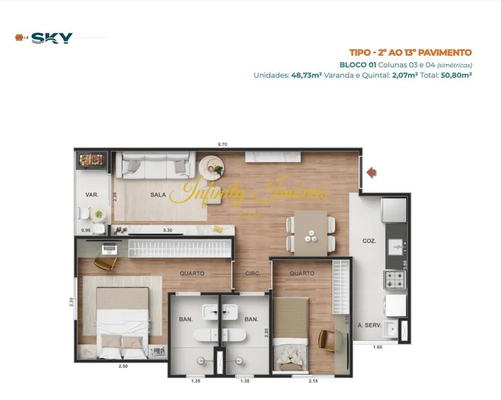 Cobertura, 2 quartos, 103 m² - Foto 31