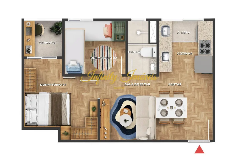 Apartamento, 2 quartos, 34 m² - Foto 40