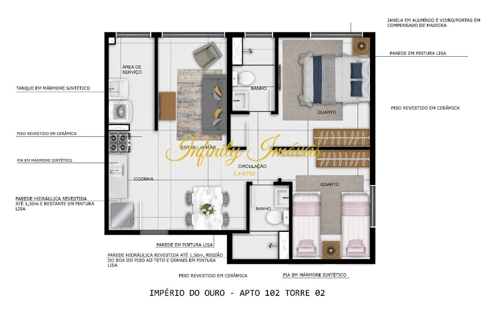 Apartamento, 2 quartos, 46 m² - Foto 24