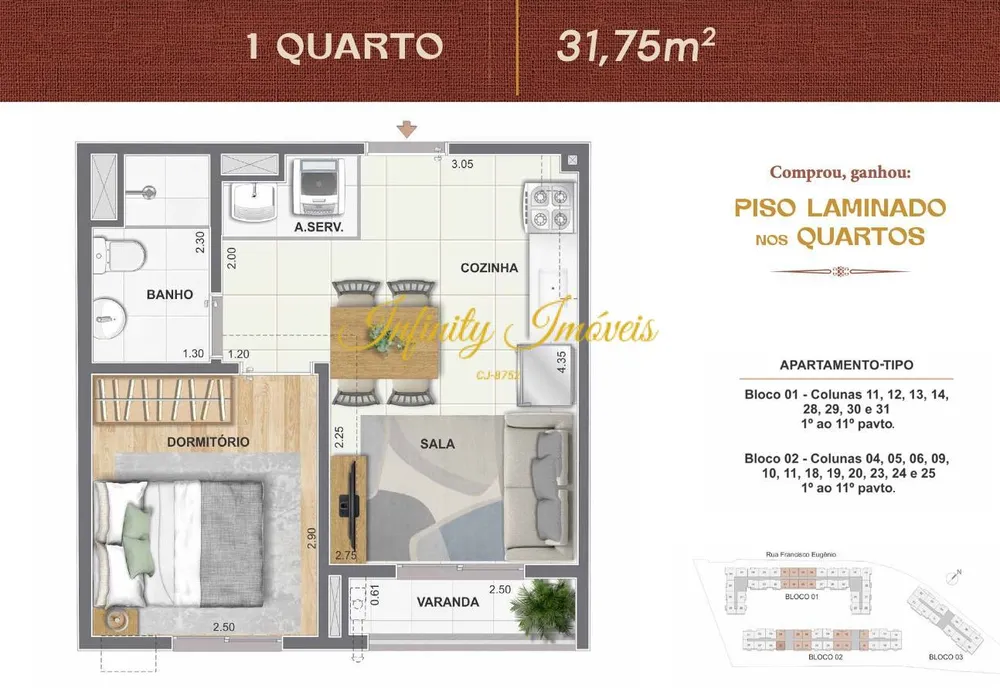 Apartamento, 1 quarto, 31 m² - Foto 22