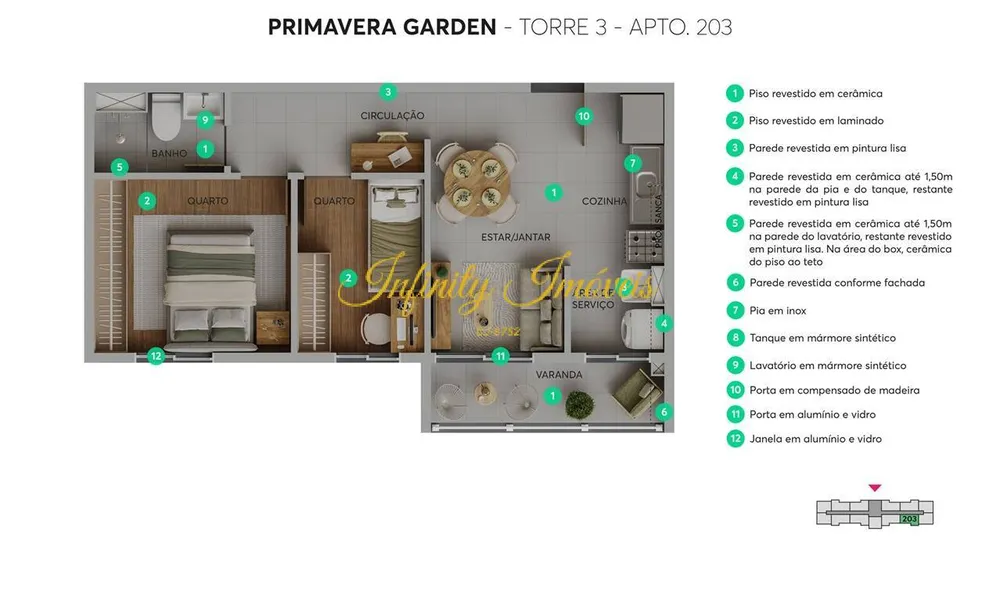 Apartamento, 2 quartos, 35 m² - Foto 14