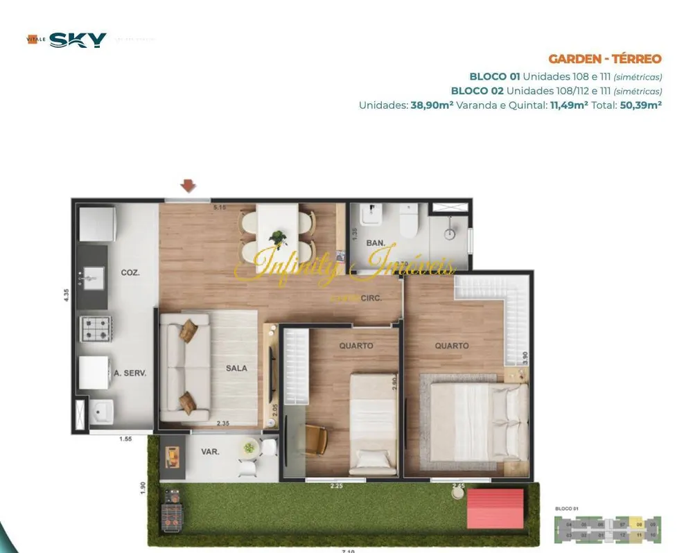 Apartamento, 2 quartos, 43 m² - Foto 25