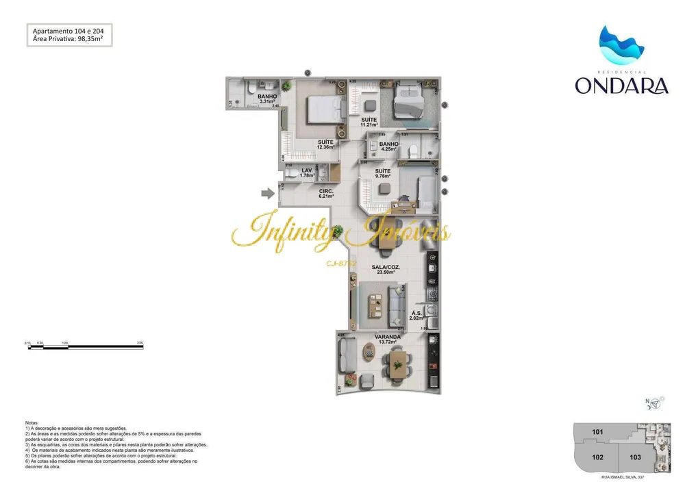 Apartamento, 3 quartos, 98 m² - Foto 8