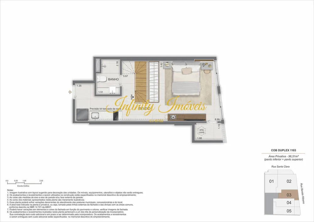 Cobertura, 1 quarto, 62 m² - Foto 12