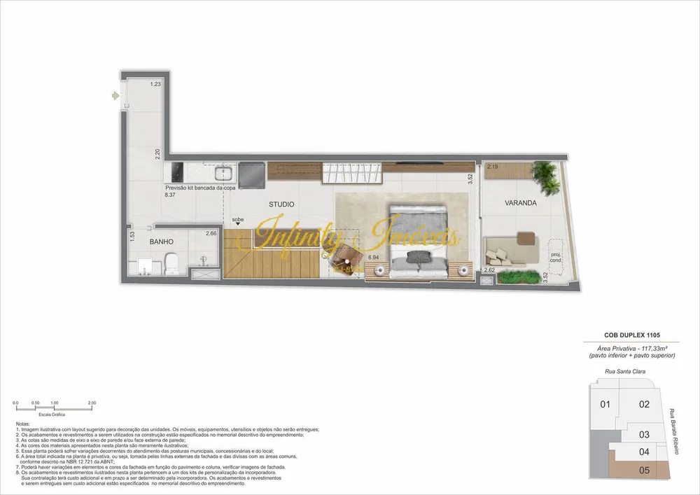 Cobertura, 1 quarto, 62 m² - Foto 10