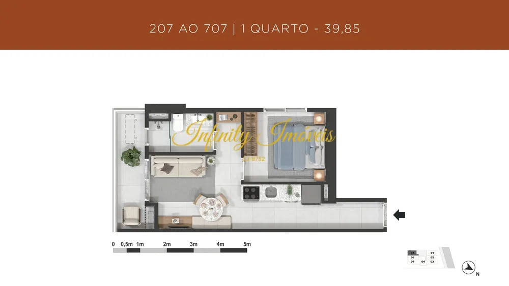 Apartamento, 1 quarto, 34 m² - Foto 18