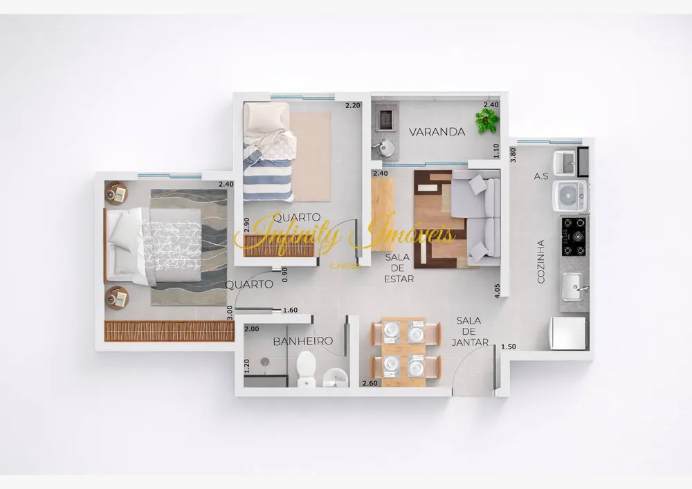 Apartamento, 2 quartos, 43 m² - Foto 40