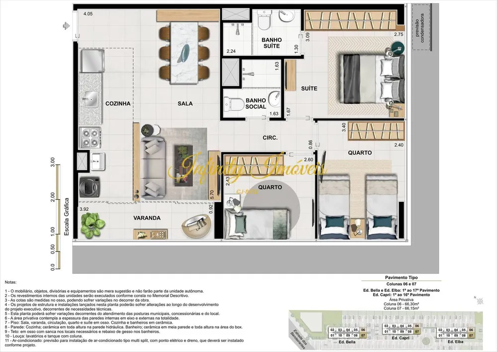 Apartamento, 3 quartos, 60 m² - Foto 47