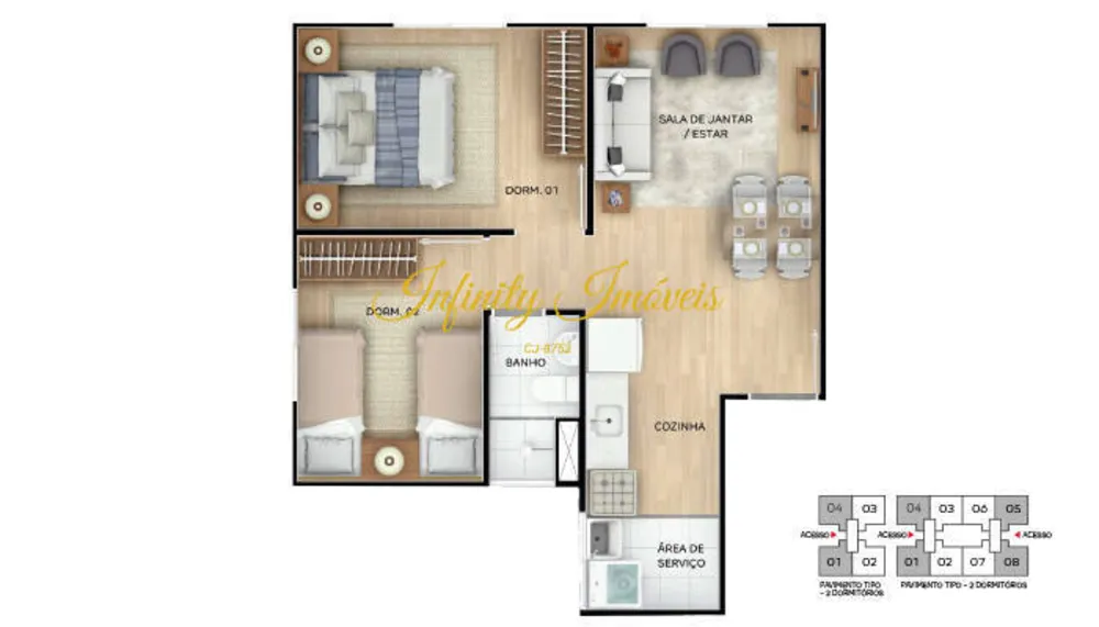 Apartamento, 2 quartos, 40 m² - Foto 17