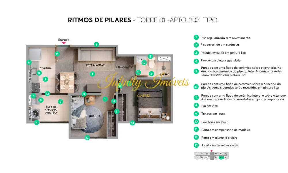 Apartamento, 2 quartos, 53 m² - Foto 15