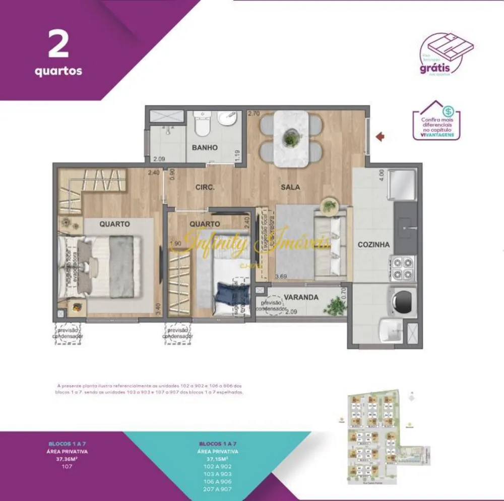 Apartamento, 2 quartos, 37 m² - Foto 15