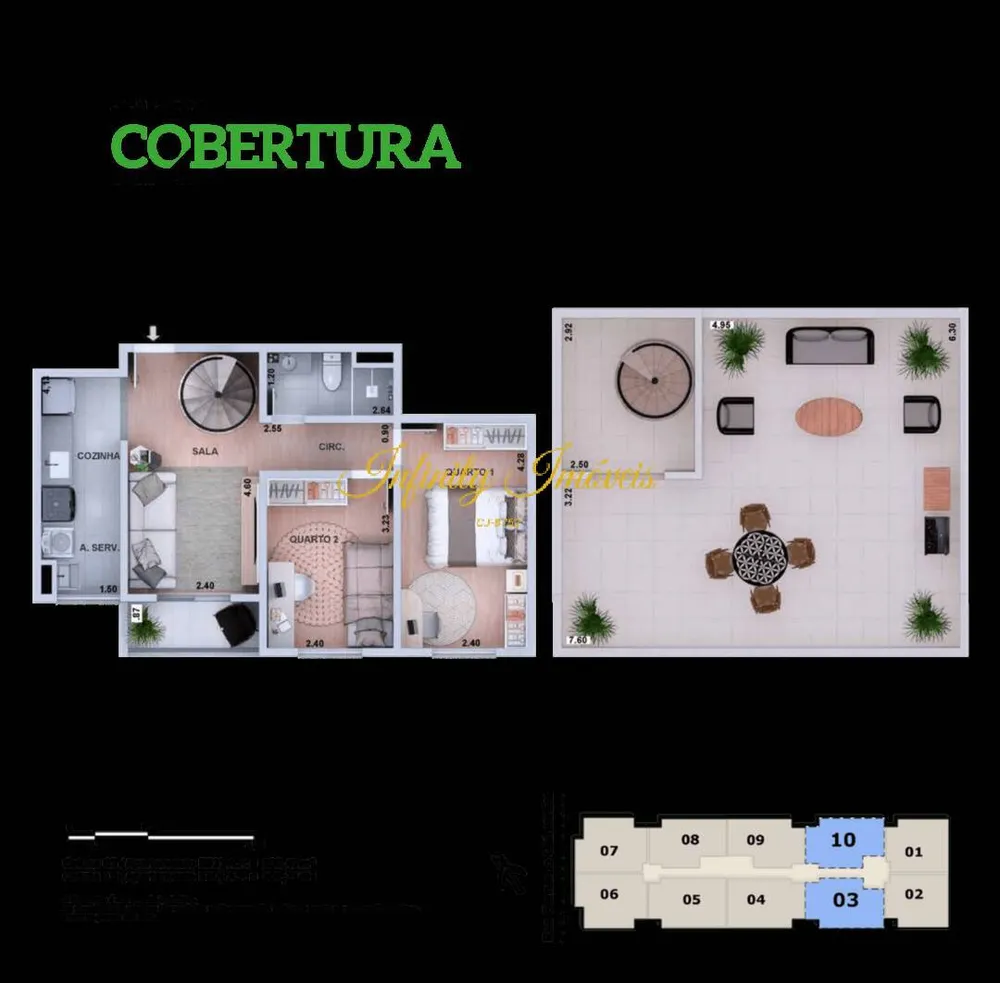 Cobertura, 2 quartos, 97 m² - Foto 14