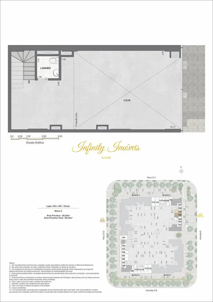 Loja-Salão, 80 m² - Foto 9