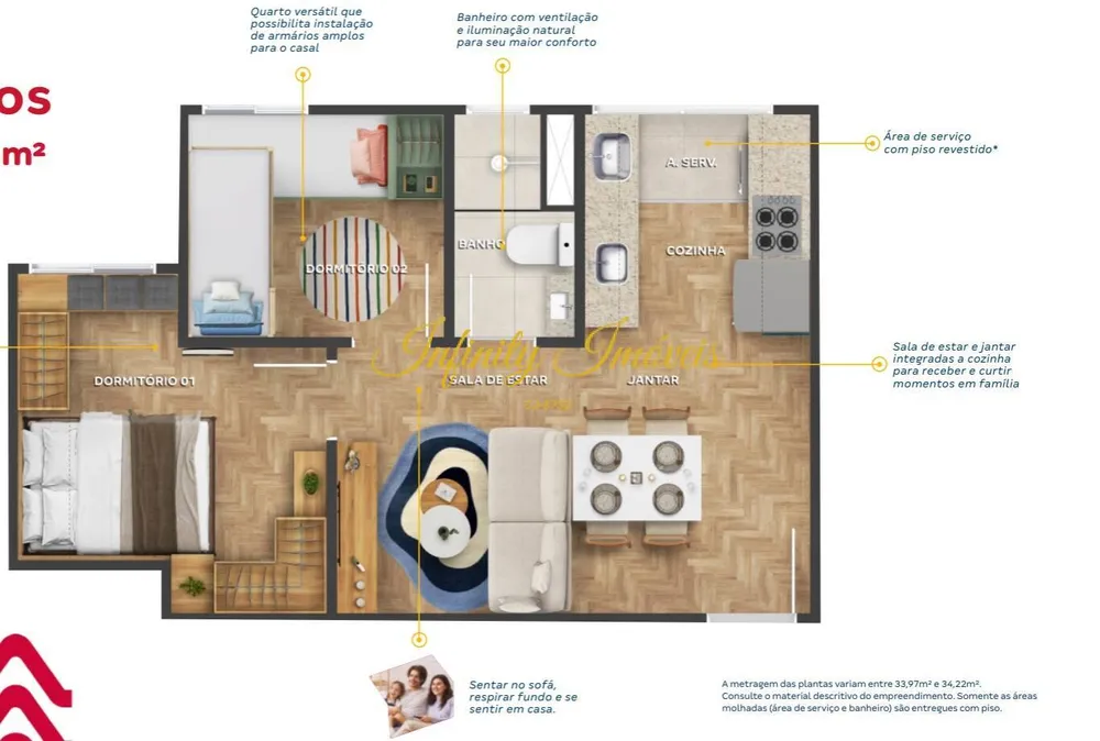 Apartamento, 2 quartos, 34 m² - Foto 18