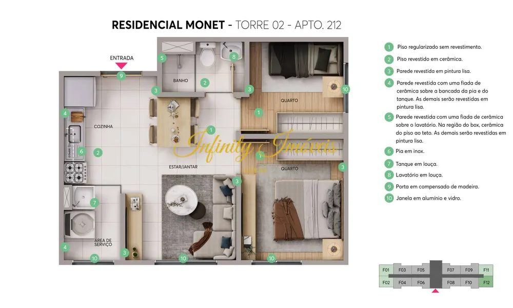 Apartamento, 2 quartos, 35 m² - Foto 12