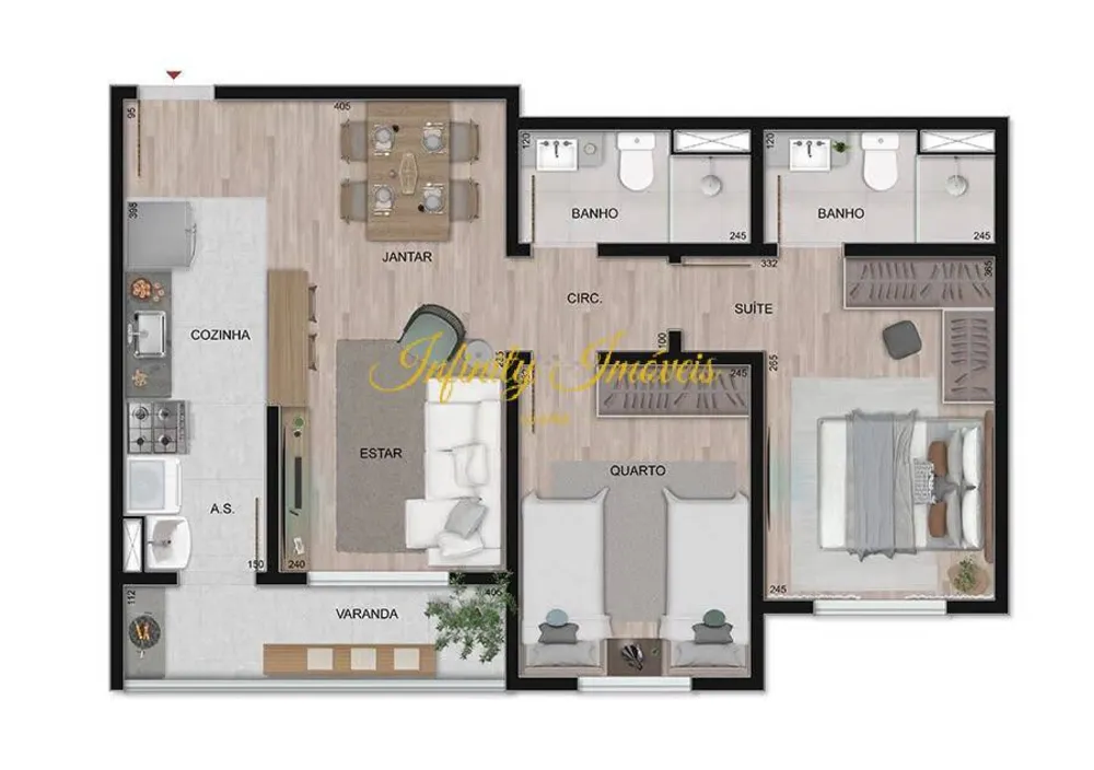 Apartamento, 2 quartos, 56 m² - Foto 14