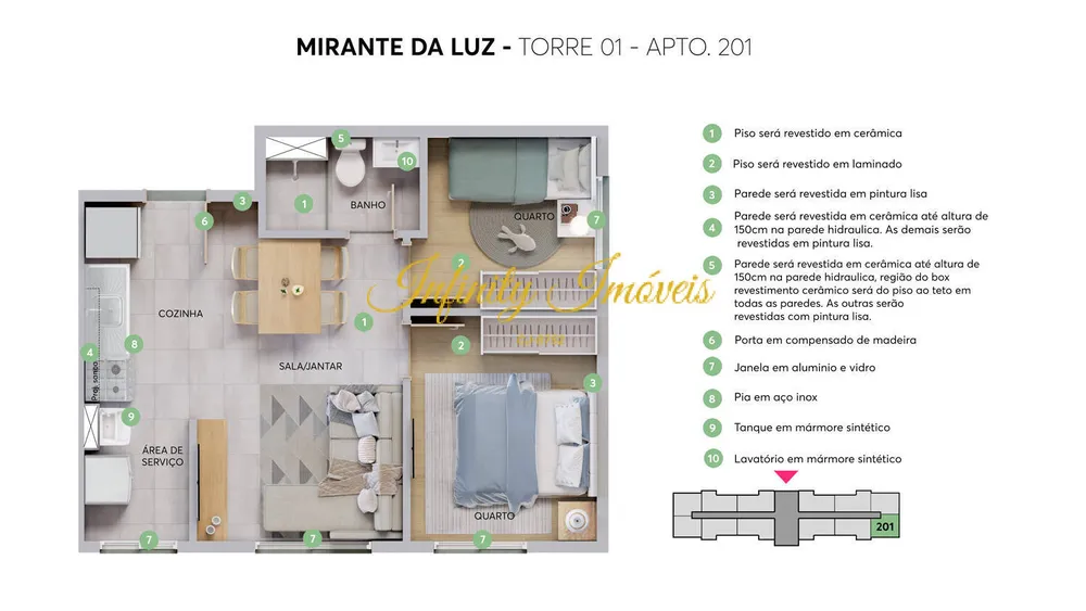 Apartamento, 2 quartos, 35 m² - Foto 11