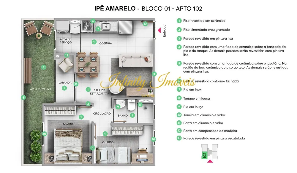 Apartamento, 2 quartos, 39 m² - Foto 13