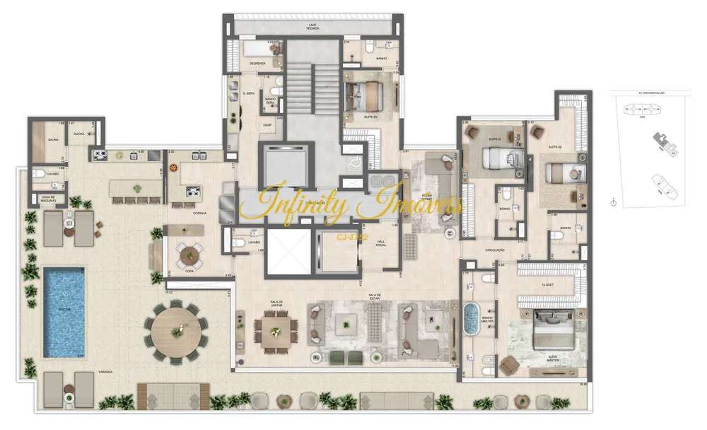 Apartamento, 4 quartos, 220 m² - Foto 79