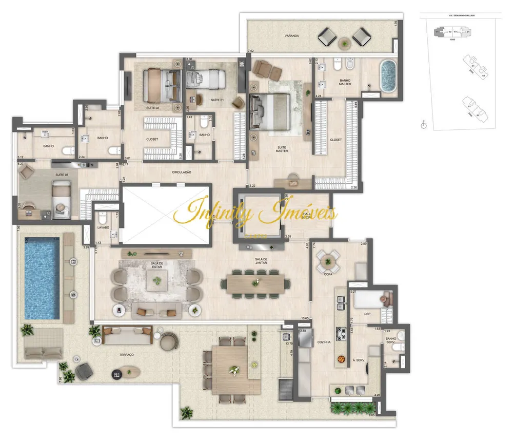 Apartamento, 4 quartos, 220 m² - Foto 73
