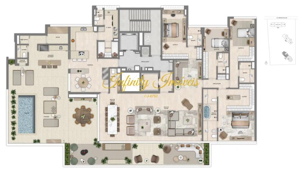 Apartamento, 4 quartos, 220 m² - Foto 71
