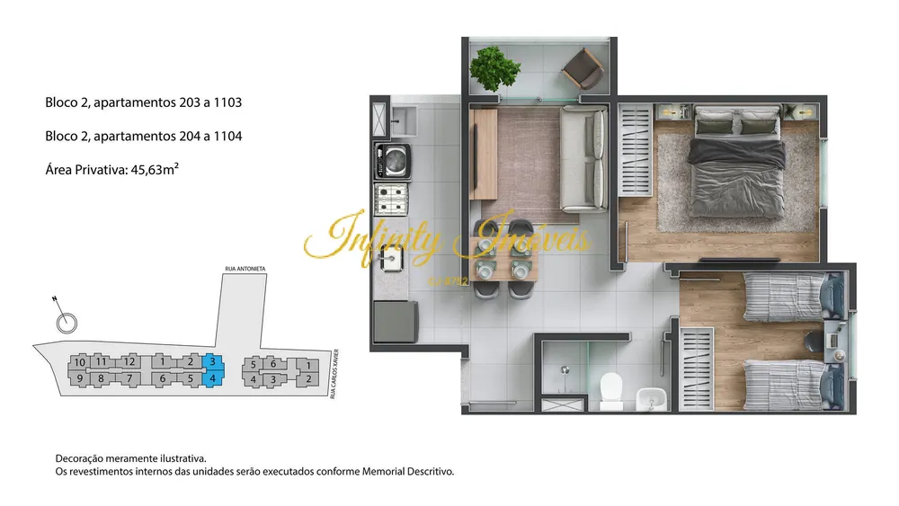 Apartamento, 2 quartos, 45 m² - Foto 27